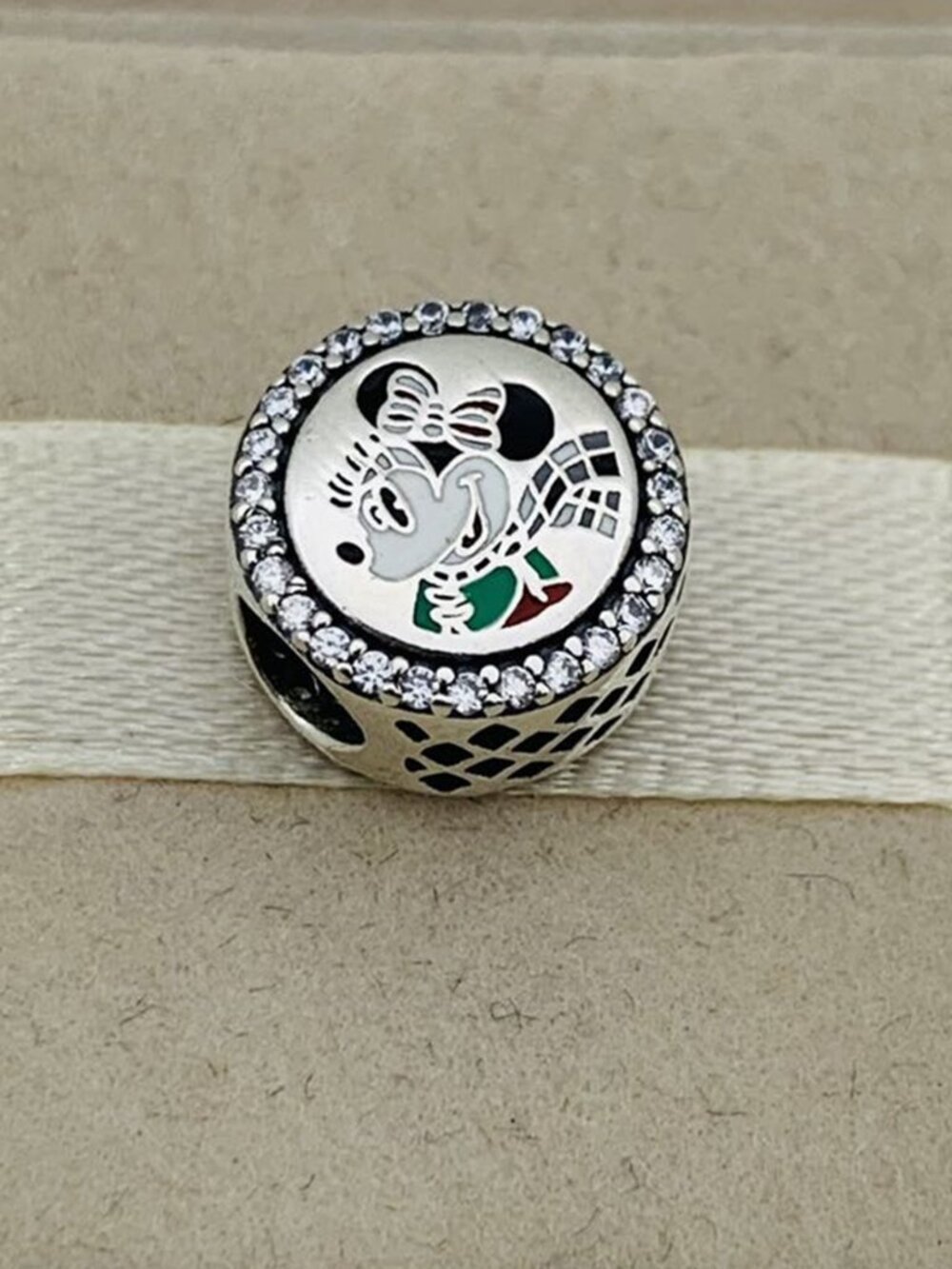 ✨🔥Pandora Disney Mickey Joy Charm S925 Sterling Silver Double Sided Button